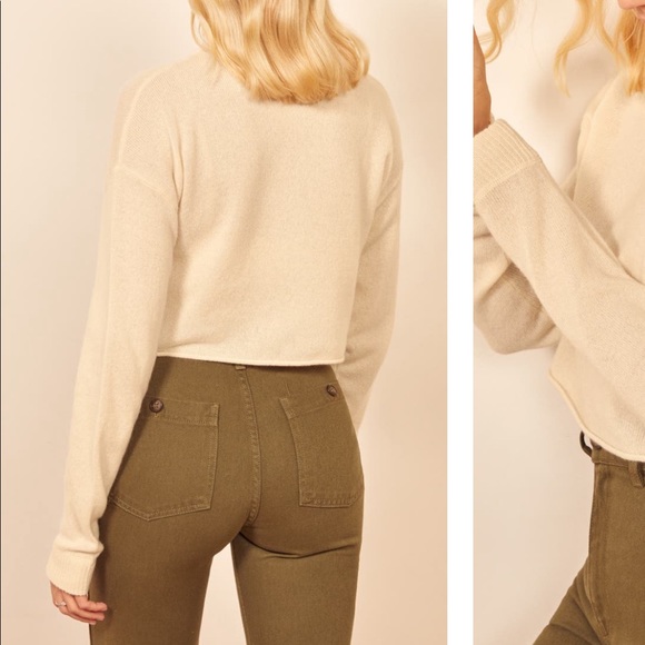 REFORMATION Cashmere Crop Turtleneck - Picture 4 of 5